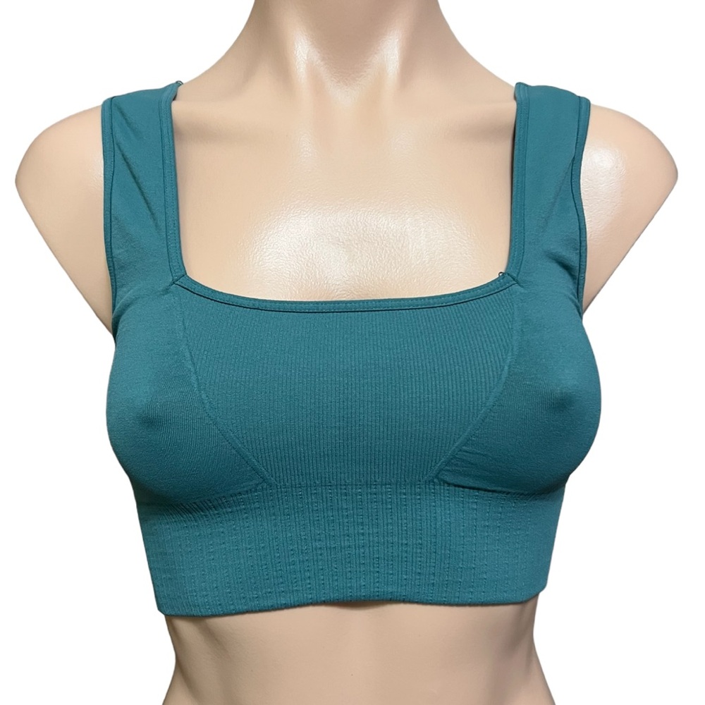 Free People Good Karma Square Neck Bra XS/S Sage Green NWOT